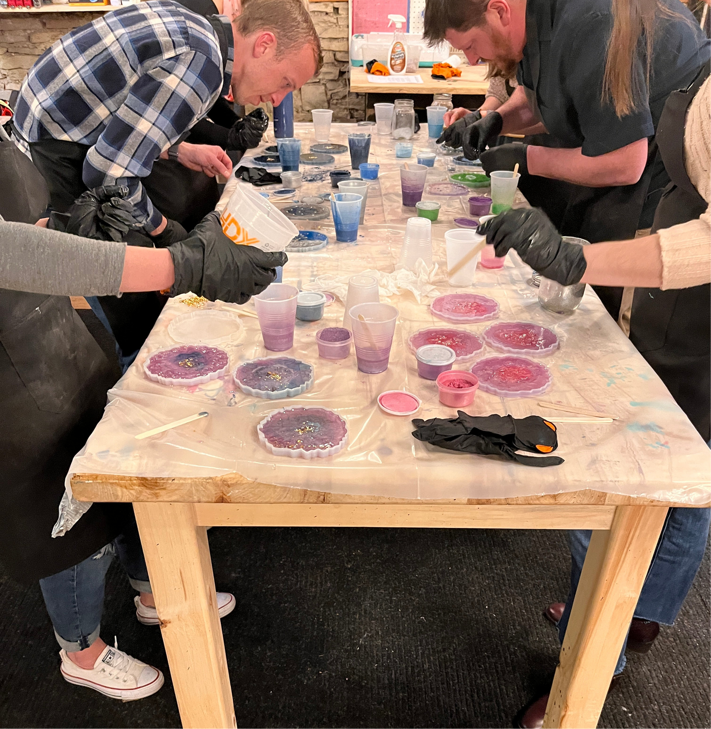 Epoxy Floral Coasters Workshop