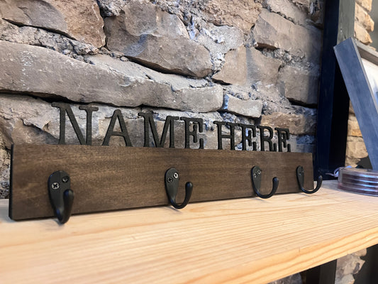 Custom Name Hook Rack Workshop