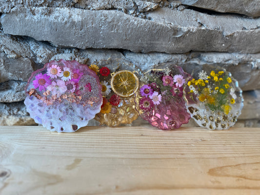 Epoxy Floral Coasters Workshop