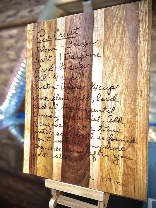 Custom Laser Engraved Recipe Cutting Board