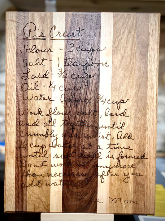 Custom Laser Engraved Recipe Cutting Board