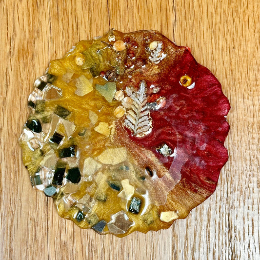 Epoxy Fall Leaf Coasters Workshop