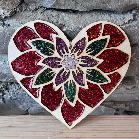 Crushed Glass Heart Suncatcher Workshop