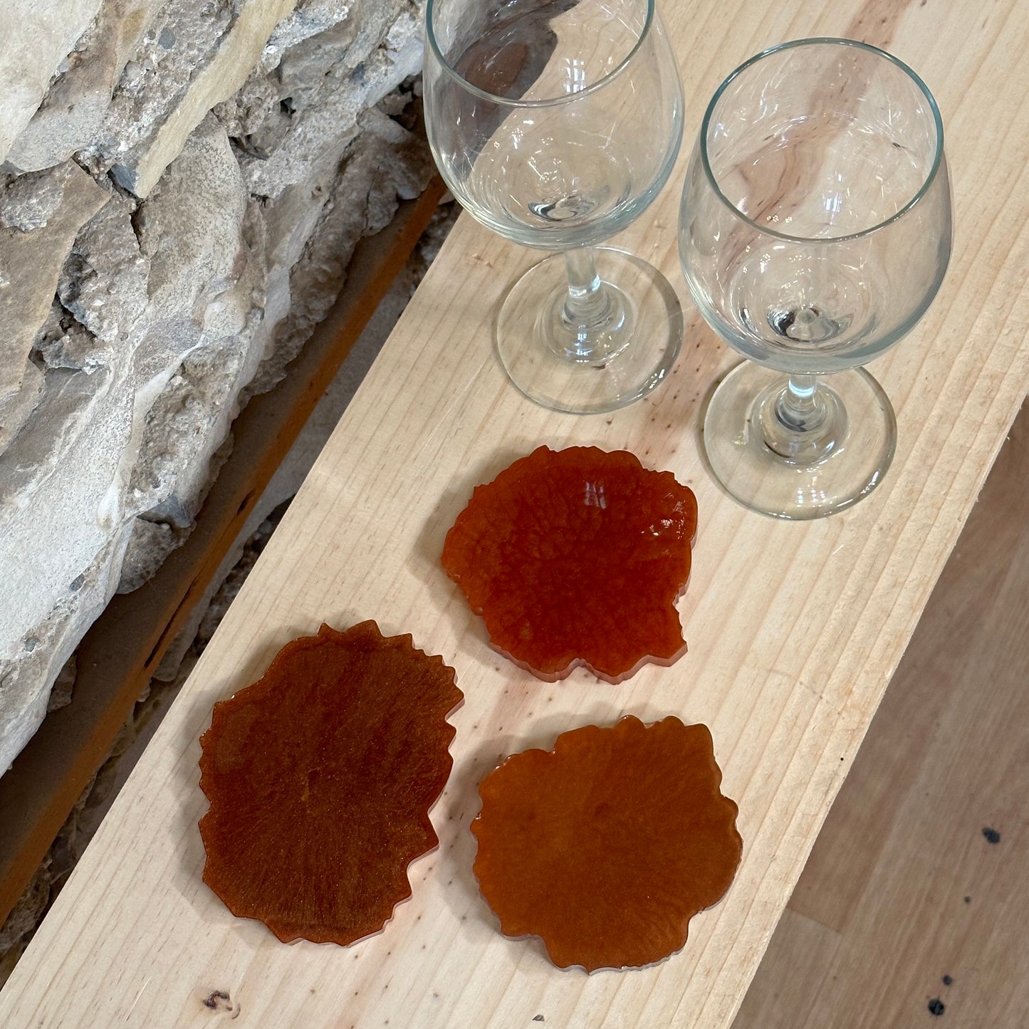 Epoxy Geode Coaster Set