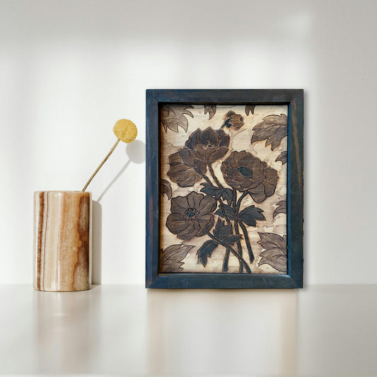 Poppy Flowers Wood Art Kit