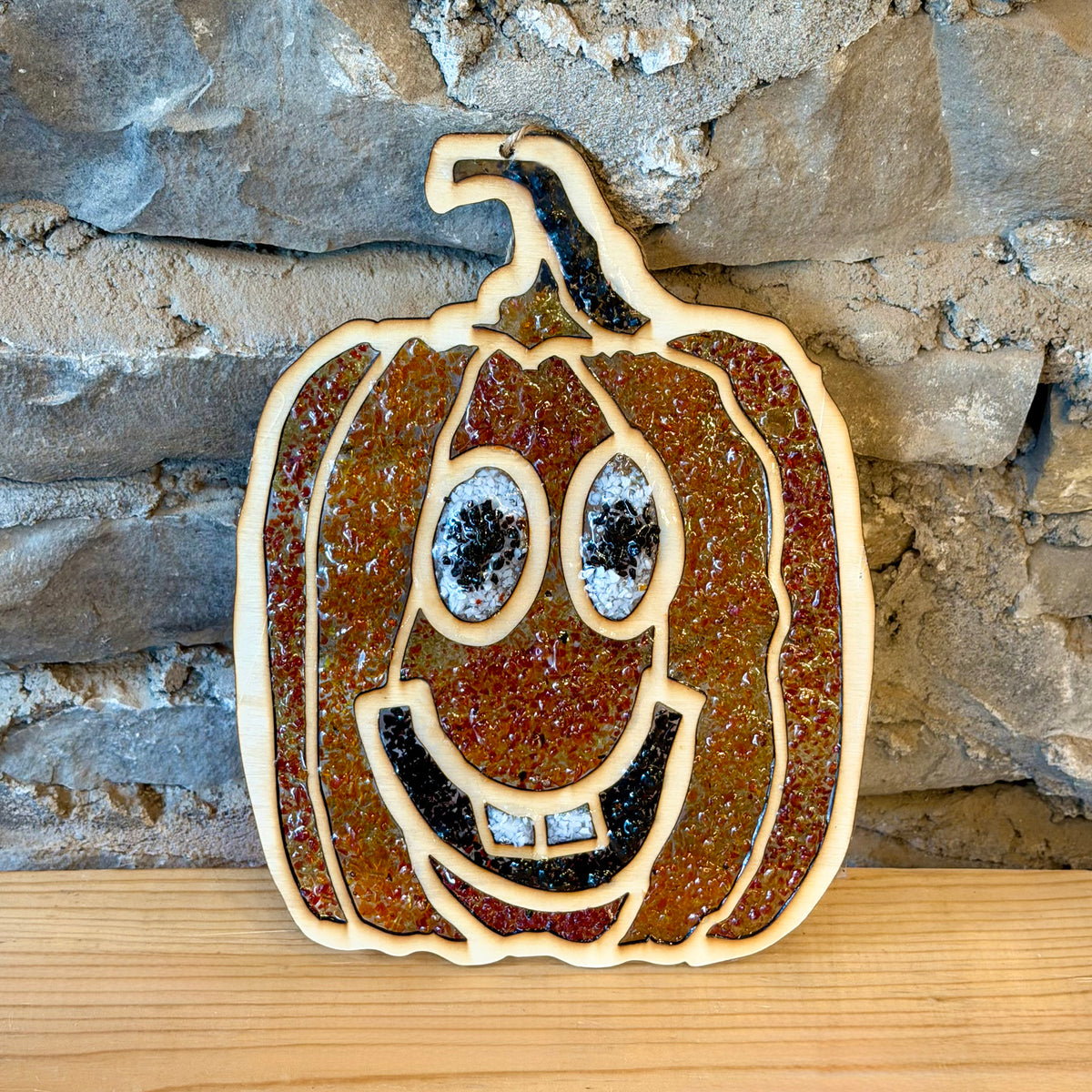 Jack-o'-Lantern Crushed Glass Suncatcher Workshop