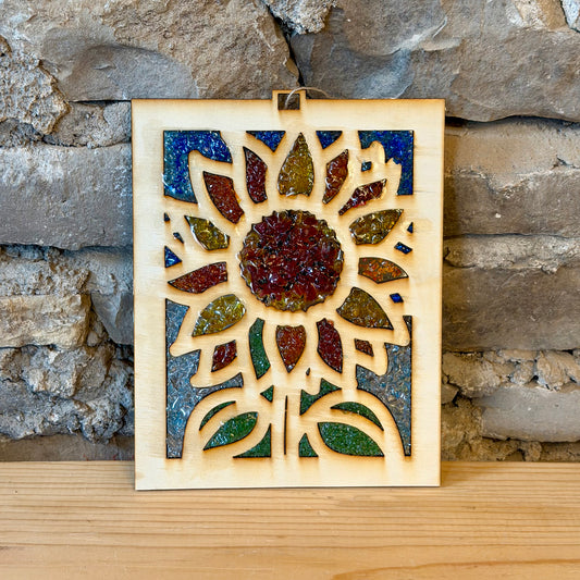 Sunflower Crushed Glass Suncatcher Workshop