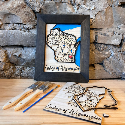 Take & Create Kit: Lakes of Wisconsin Map