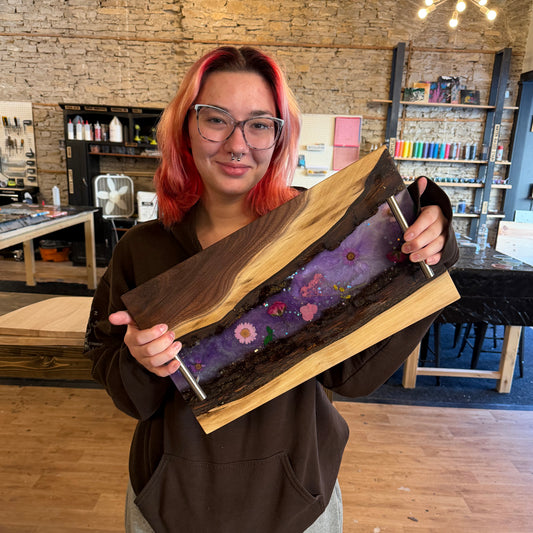 Epoxy River Floral Tray Workshop