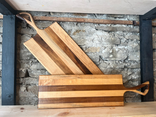 Maple and Walnut Charcuterie Board (with Handle)