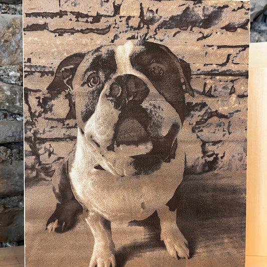 Custom Laser Engraved Pet Portrait
