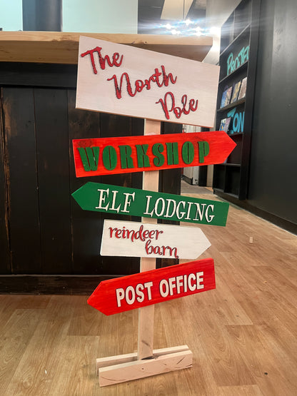 North Pole Directional Sign Workshop