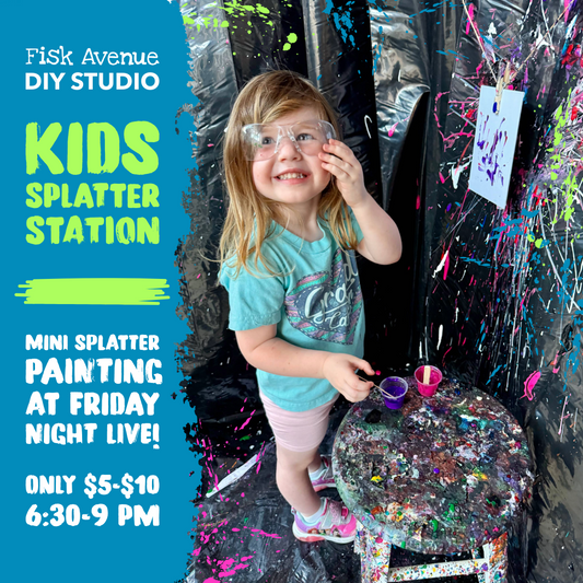 Kids Splatter Station at Friday Night Live