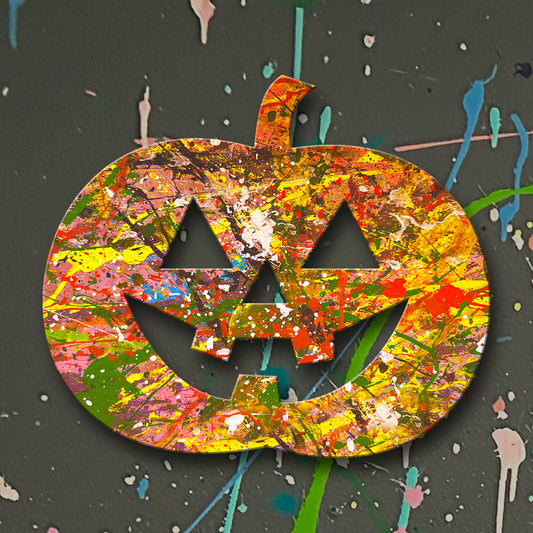 The Splatter Zone! Wooden Pumpkin Art