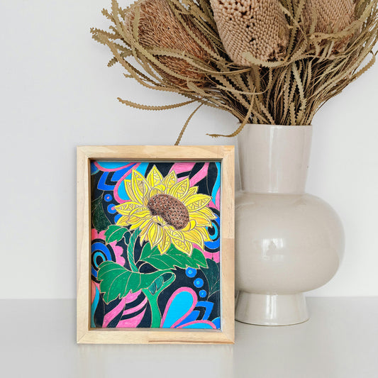 Take & Create Kit: Wooden Sunflower Mandala Art
