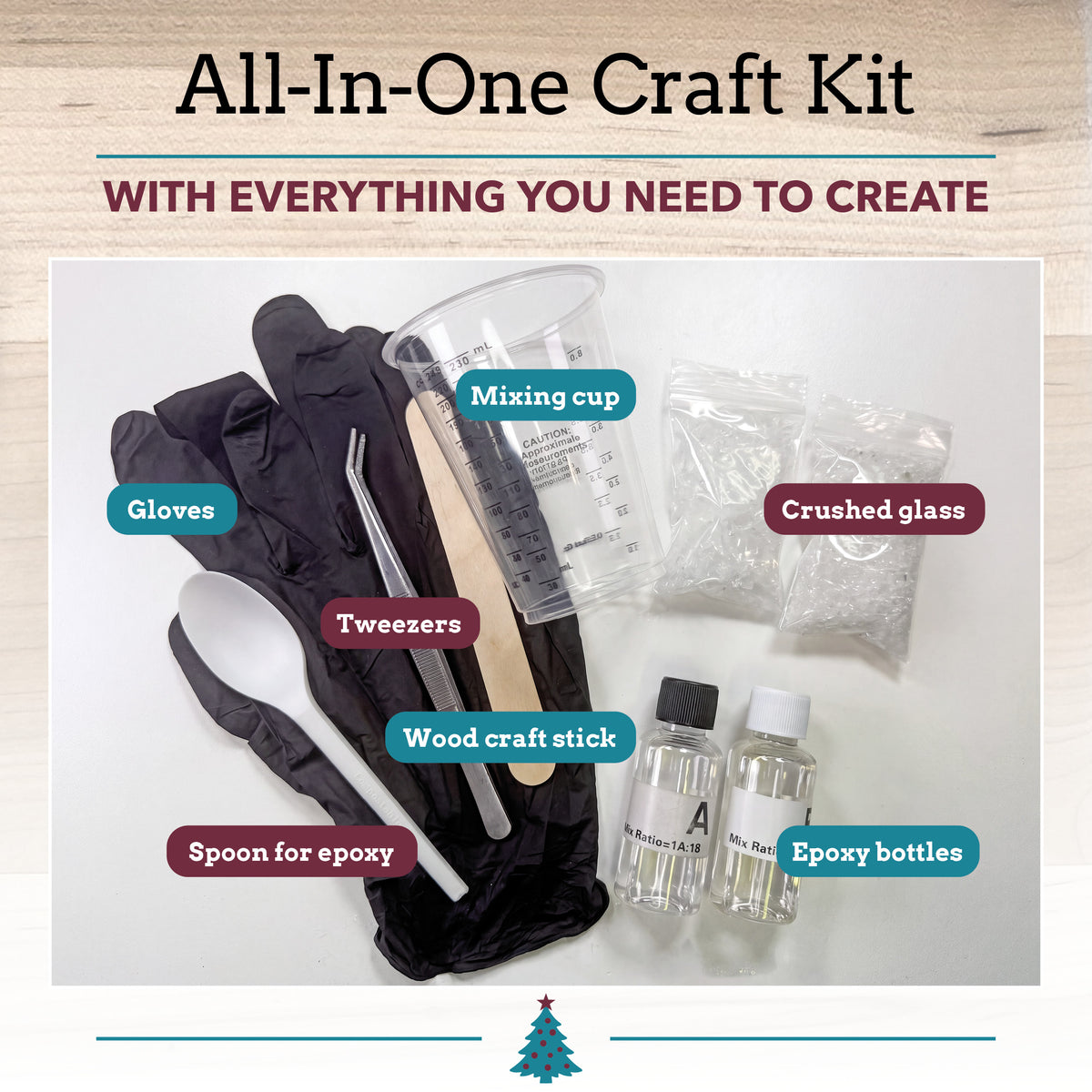 Coastal Tree Resin Glass Art Kit