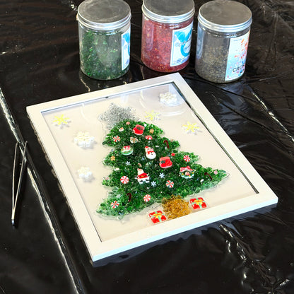 Christmas Tree Crushed Glass Suncatcher Workshop