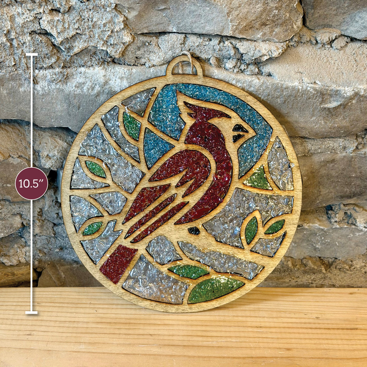 Cardinal Crushed Glass Suncatcher Kit