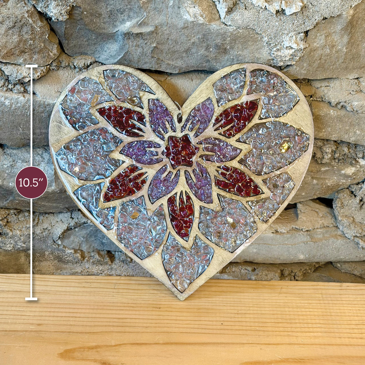 Heart Crushed Glass Suncatcher Kit