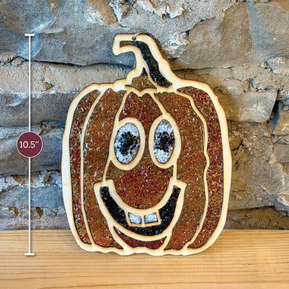 Jack-o'-Lantern Crushed Glass Suncatcher Kit