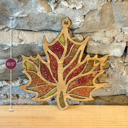 Leaf Crushed Glass Suncatcher Kit