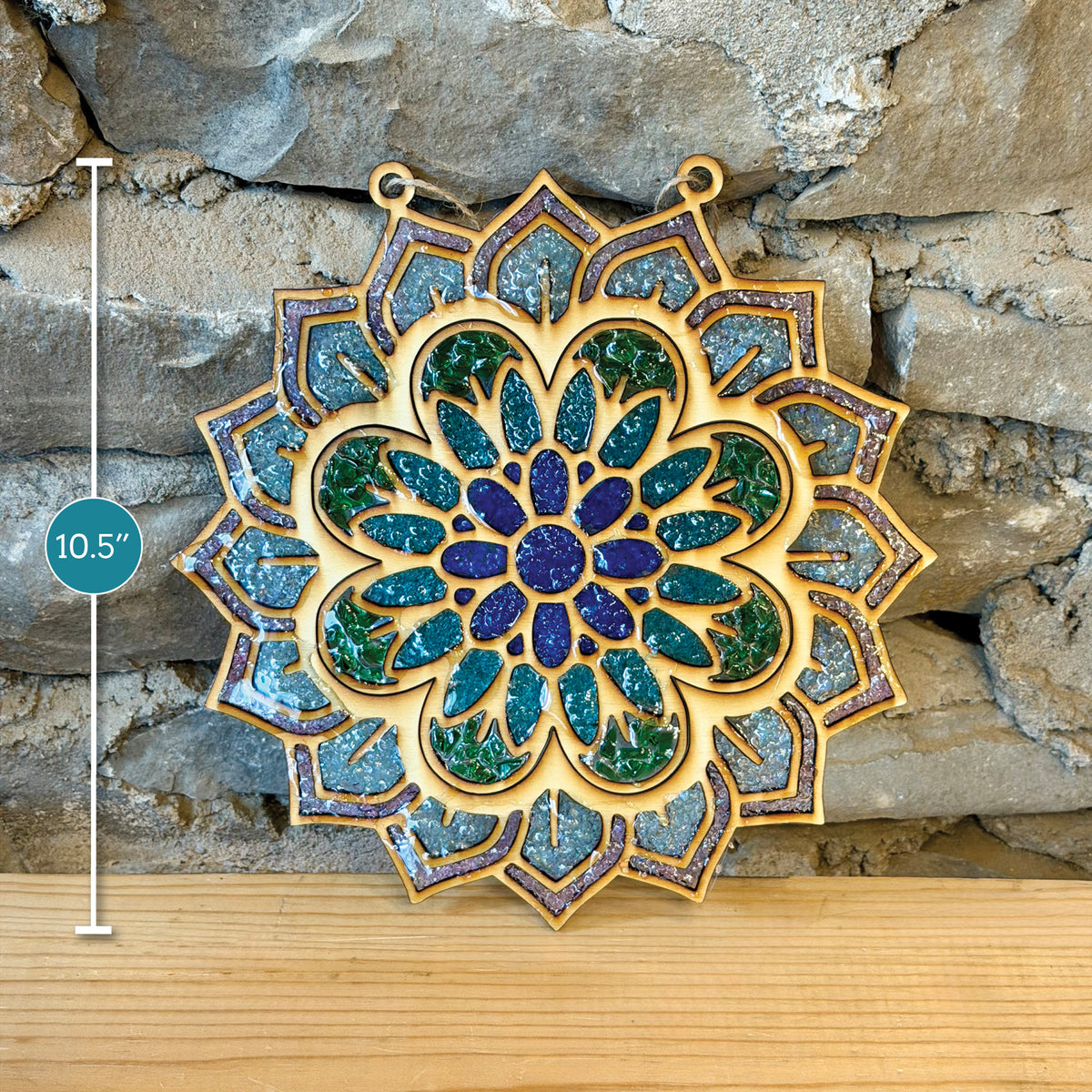 Mandala Crushed Glass Suncatcher Kit