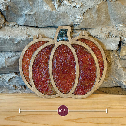Pumpkin Crushed Glass Suncatcher Kit