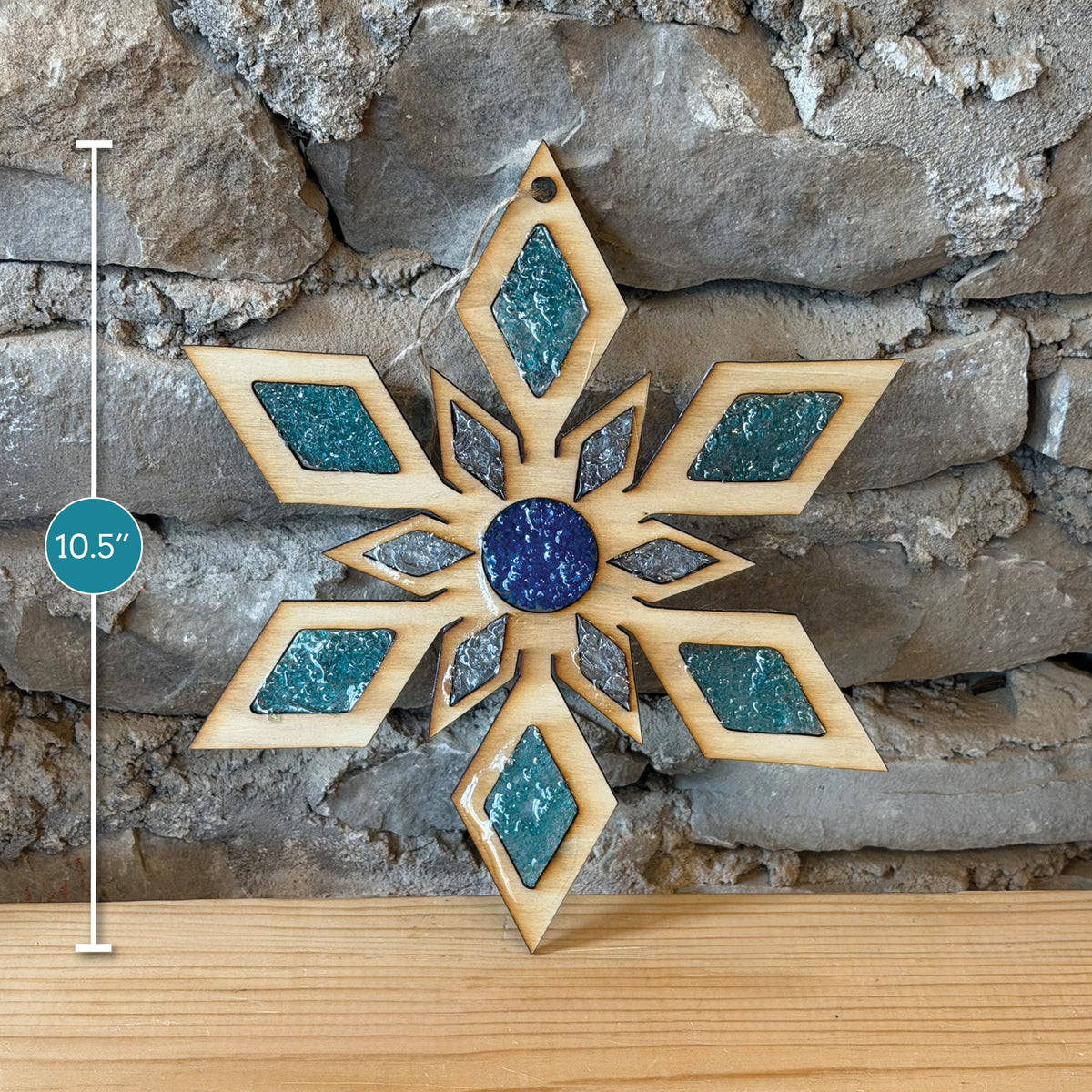 Snowflake Crushed Glass Suncatcher Kit