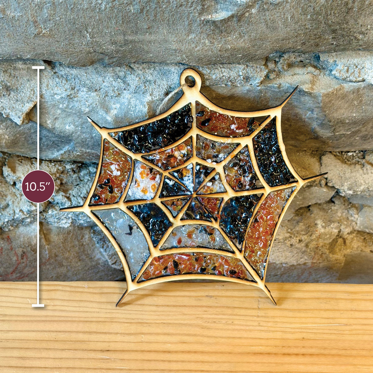 Spiderweb Crushed Glass Suncatcher Kit