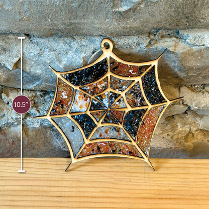 Spiderweb Crushed Glass Suncatcher Kit