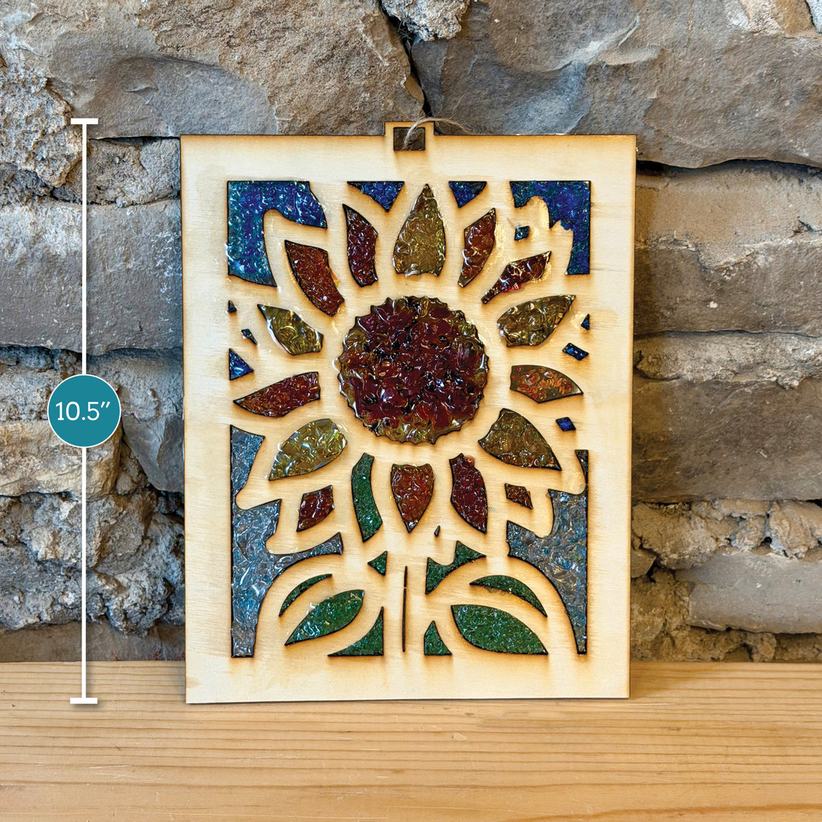 Sunflower Crushed Glass Suncatcher Kit