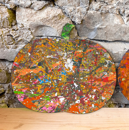 The Splatter Zone! Wooden Pumpkin Art