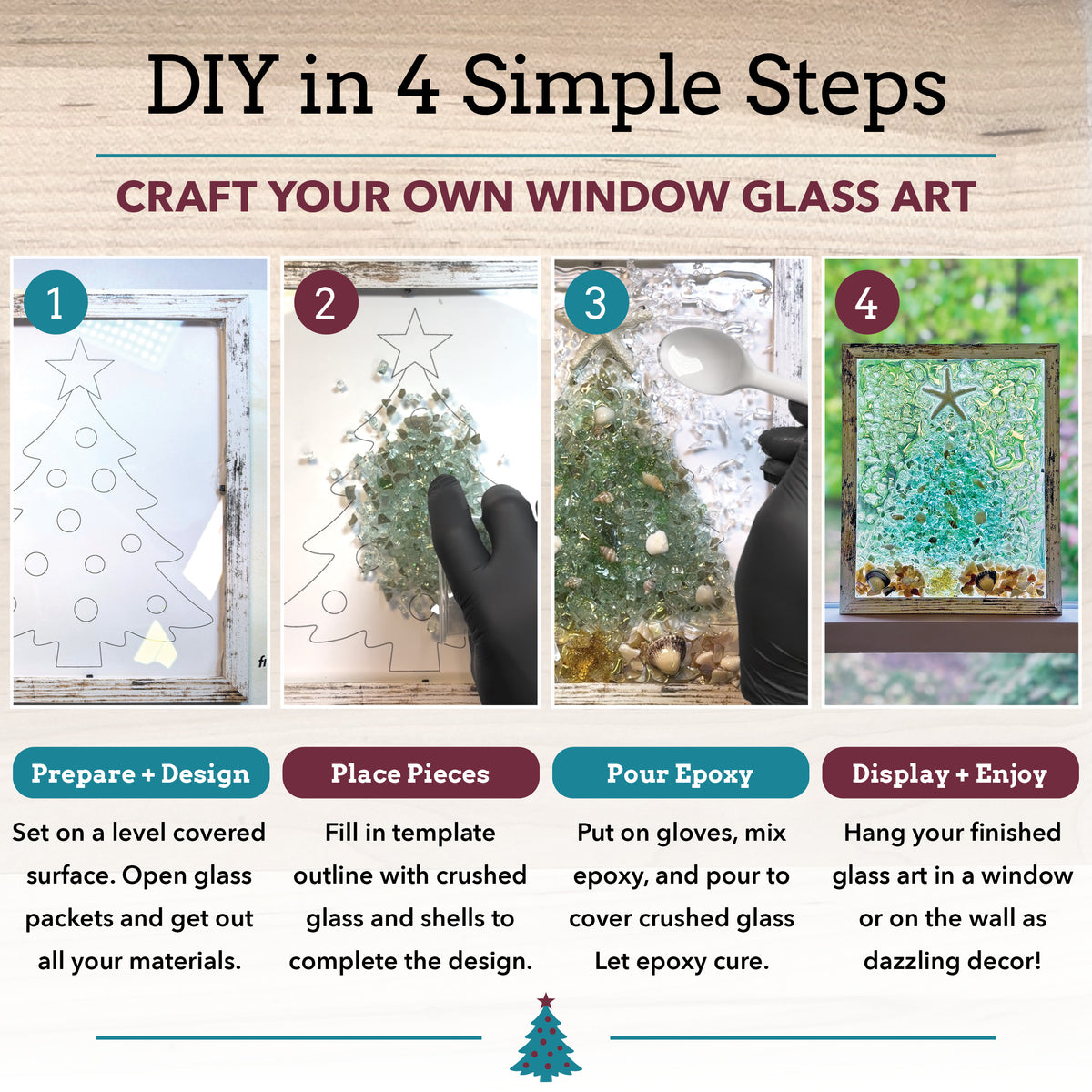 Coastal Tree Resin Glass Art Kit