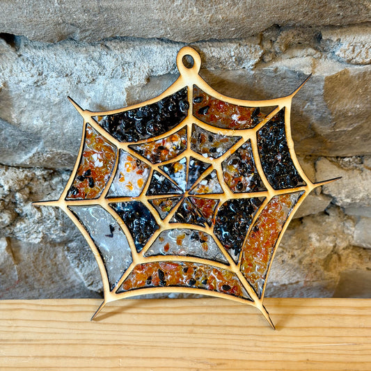 Spiderweb Crushed Glass Suncatcher Workshop