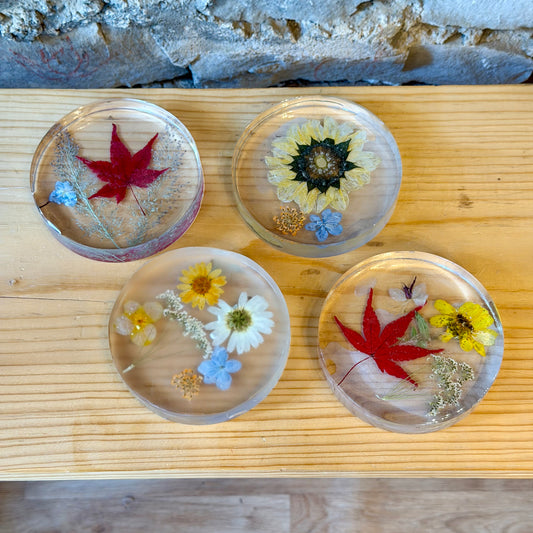 Epoxy Leaf Coasters Workshop