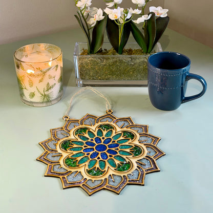 Mandala Crushed Glass Suncatcher Kit