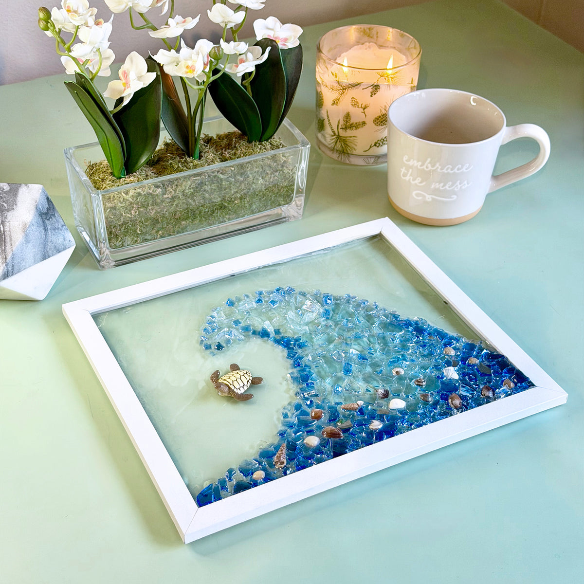 Ocean Wave Resin Glass Art Kit