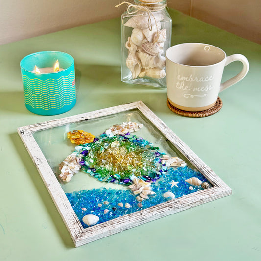 Sea Turtle Resin Glass Art Kit