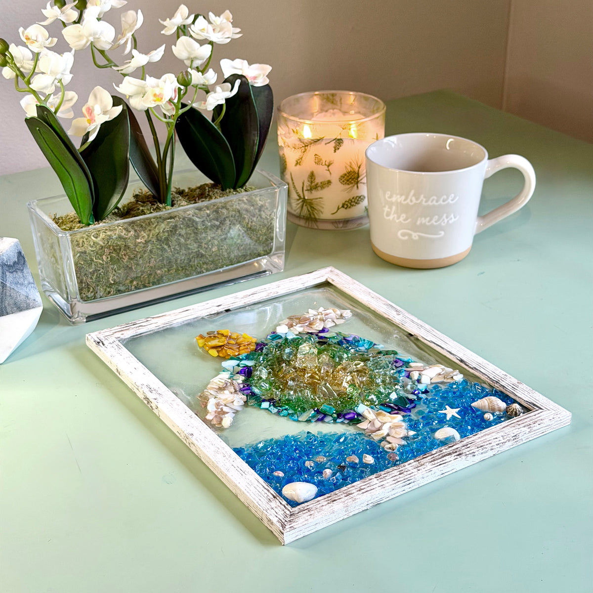 Sea Turtle Resin Glass Art Kit