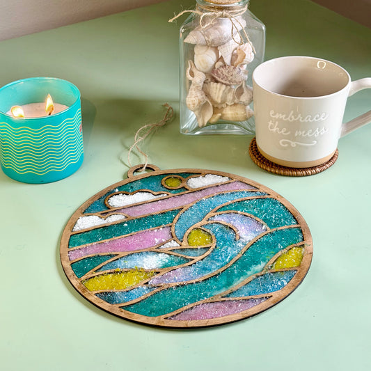 Waves Crushed Glass Suncatcher Kit