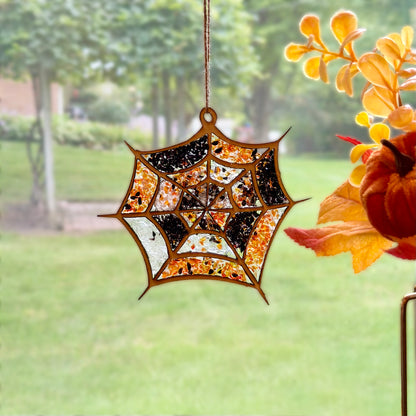 Spiderweb Crushed Glass Suncatcher Kit