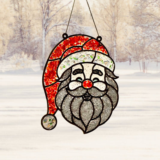 Santa Crushed Glass Suncatcher Workshop