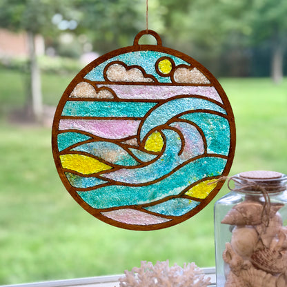 Waves Crushed Glass Suncatcher Kit